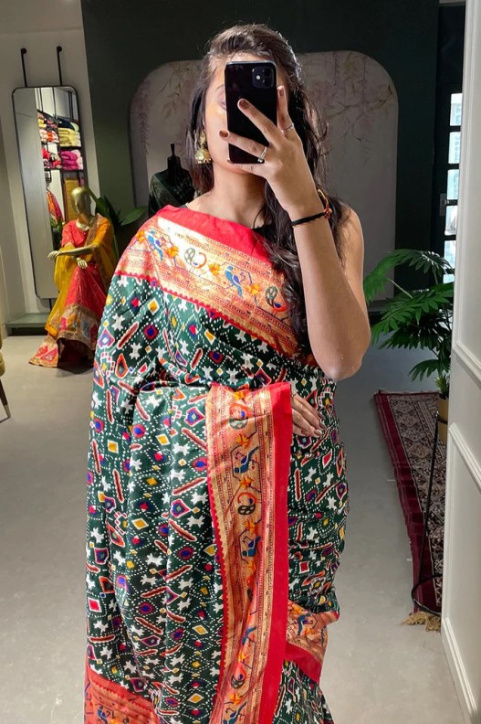 Buy Traditional Patola Saree By Geet Gauri Fashion